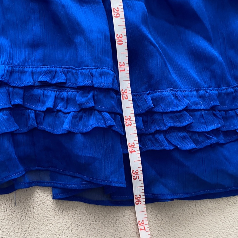CeCe Ruffle Button Front Blue Dress NWT Size XS - Picture 8 of 10